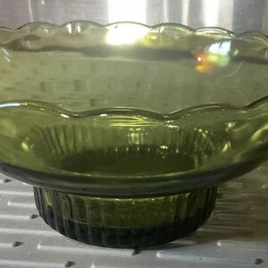 Green Glass Bowl .E O BRODY .. VINTAGE